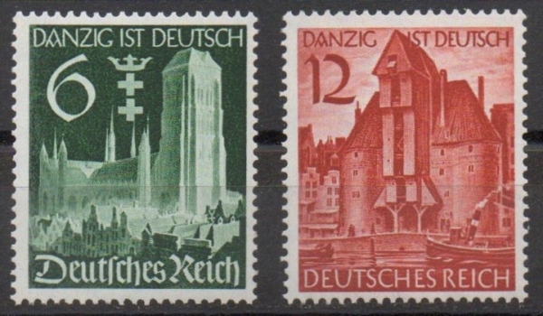 Michel Nr. 714 - 715, Danzig postfrisch.